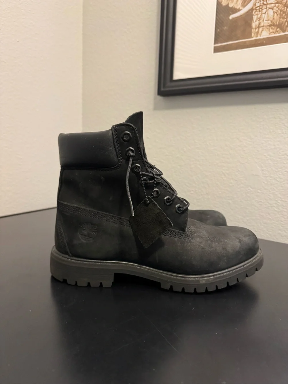 Timberland 6 Inch Premium All Black Boots Waterproof